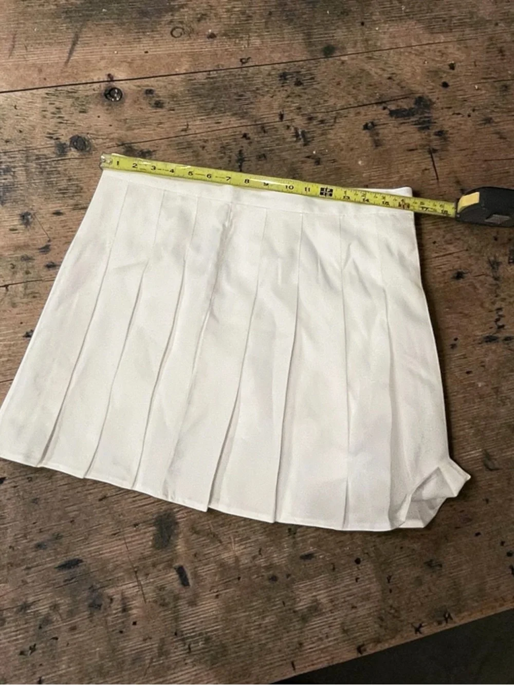 Women’s White Pleated Tennis Skort – High Waist – Approx. Medium – NWOT
